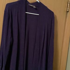 Open cardigan with cute zippered sleeves by Travelers for Chicos.  Size 1